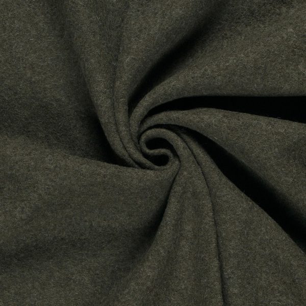 Tissu Manteau 100% laine Kaki