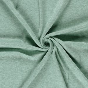 Heavy Knit tissu brossé Melange Menthe foncée